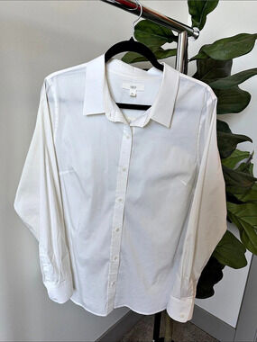 1901 Button Down Shirt in White XL